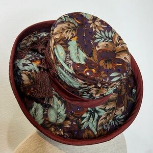 Whittall & Shon Felted Wool Embellished Hat Made in USA